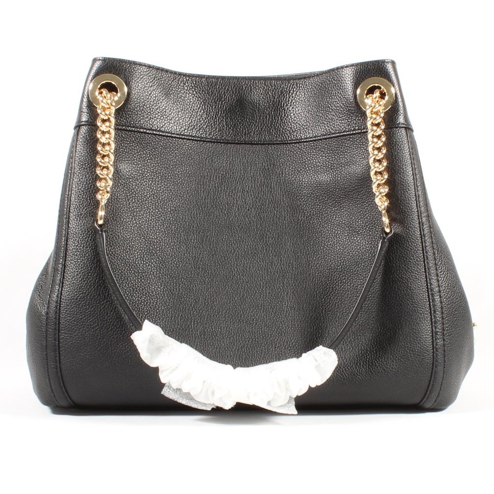 Coach Shoulder Bag Edie Turnlock Chain BLK Leather - Picture 3 of 8